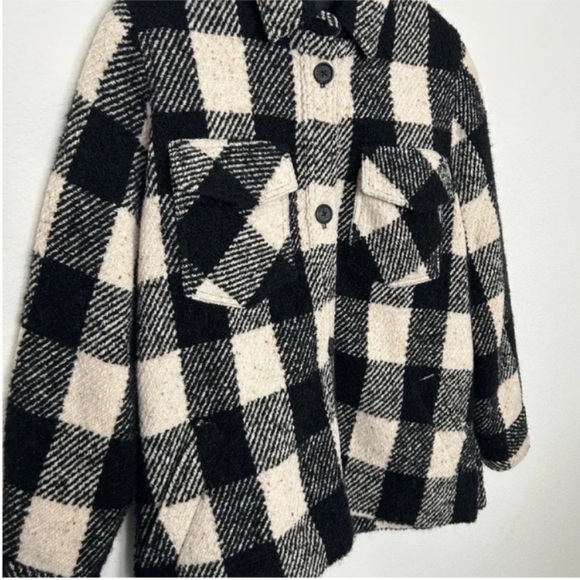 Nili Lotan Lenore Plaid Wool Barn Coat - Picture 8 of 12
